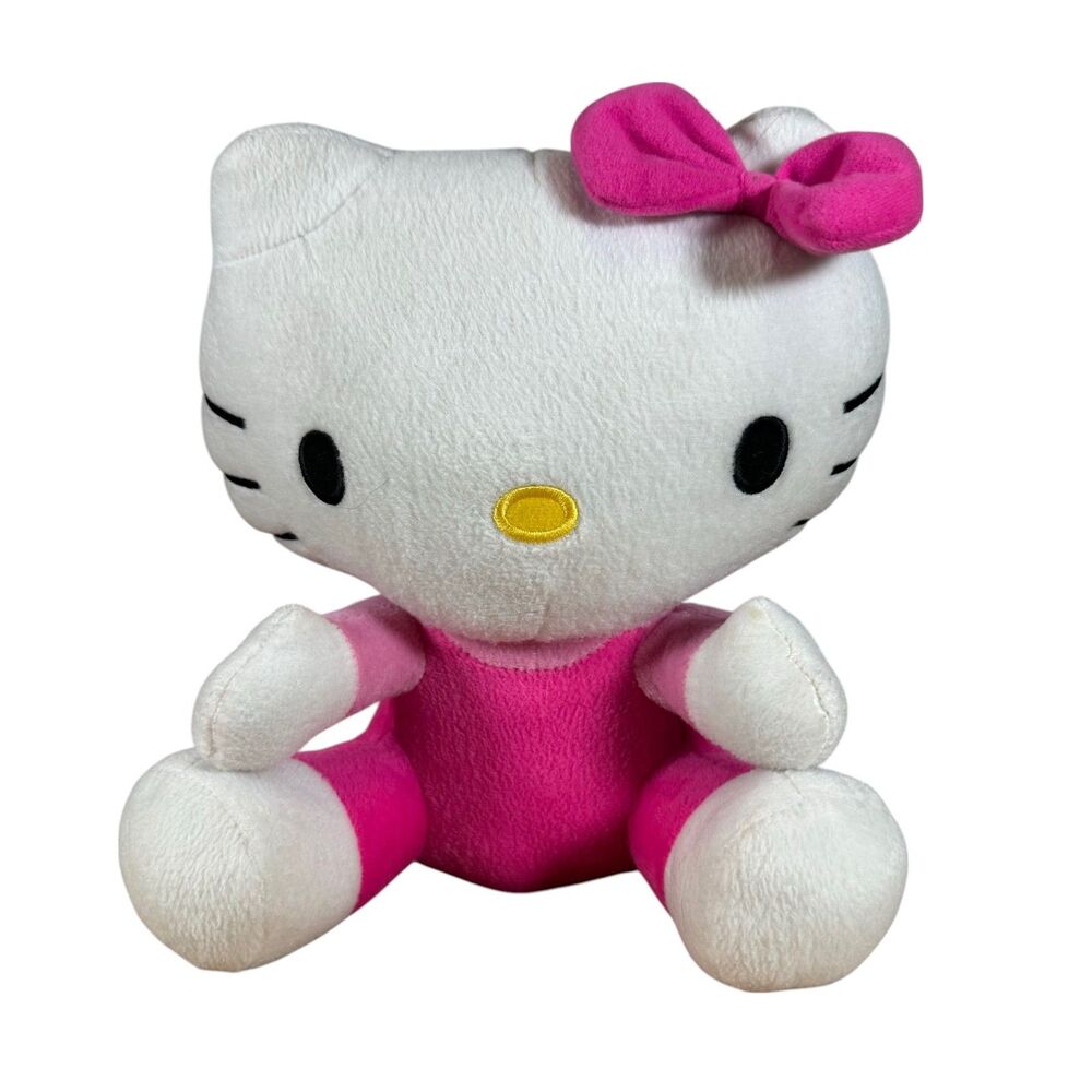 Hello Kitty Plush Pink White 6” By Sanrio Stuffed Animal Bow Kids Toy Soft Cute